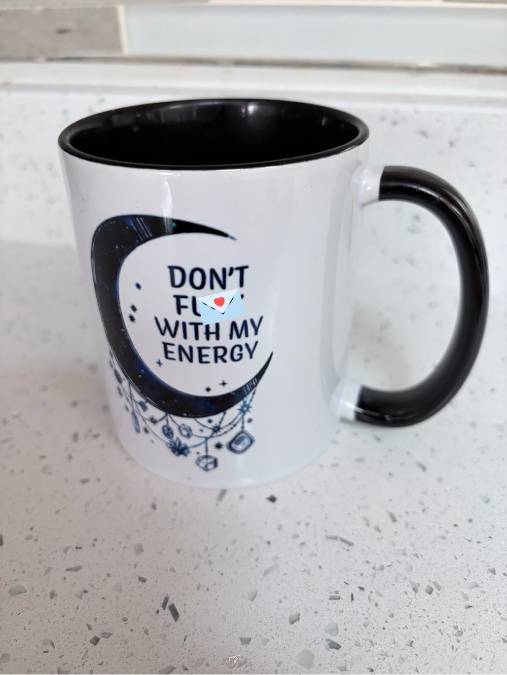 Don't F*** With My Energy Black & White Ceramic Mug